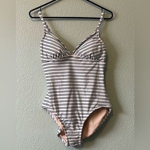 NWT Kona Sol Navy Striped One Piece